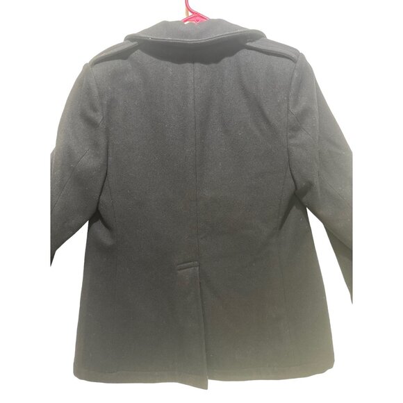 US Navy/DSCP Quarterdeck Collection Pea Coat Blazer Womens 14R Black Wool - Picture 11 of 16